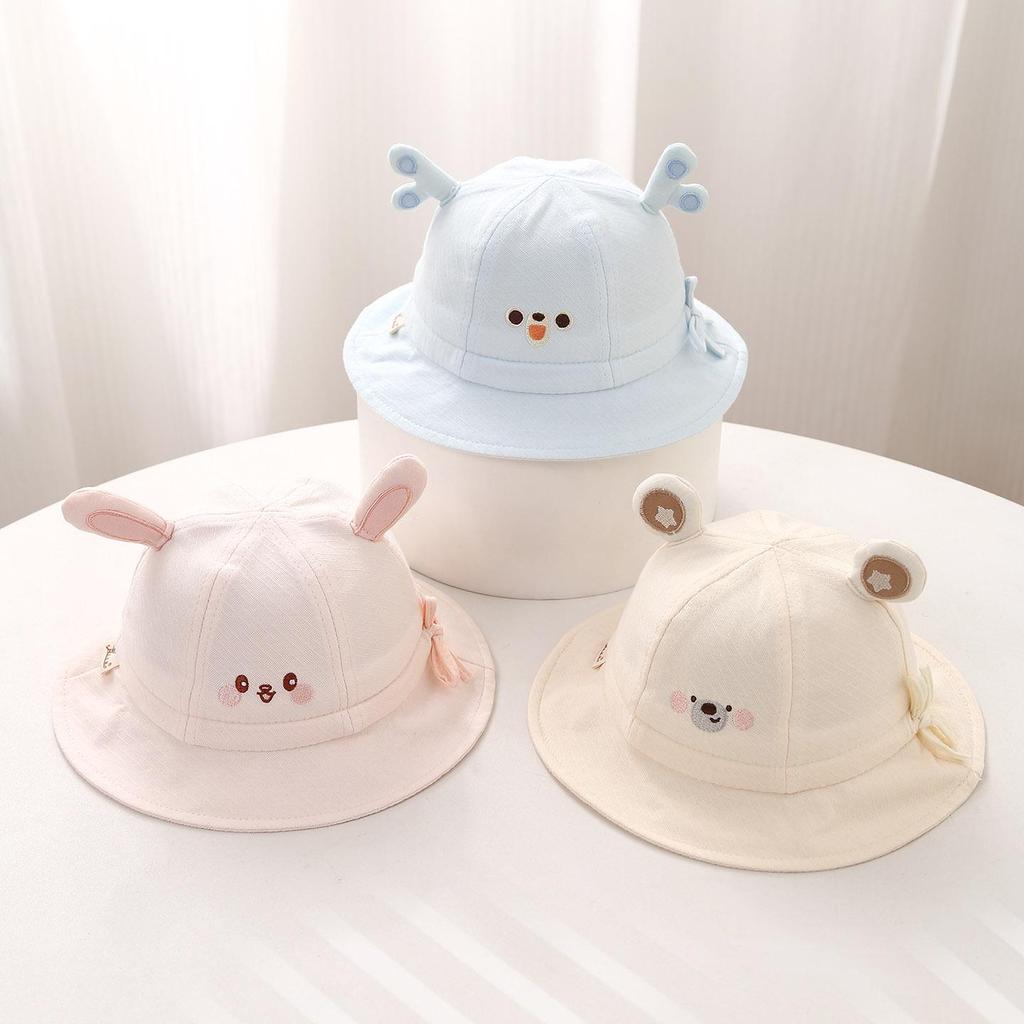 Cute Animal Children's Sun Protection Bucket Hat for Boys and Girls - Adorable Spring Fisherman Hat for Small Children