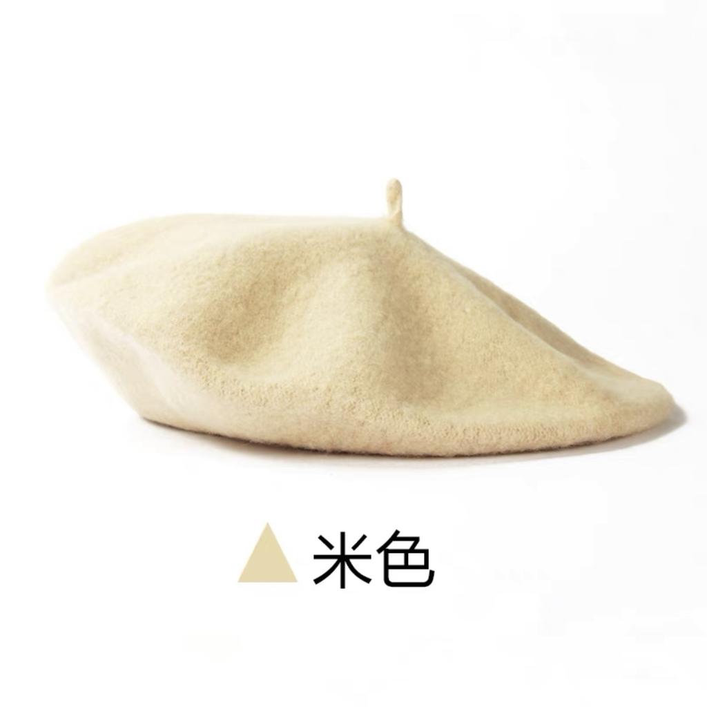 Autumn Winter French Beret Wool Pumpkin hats for women Ladies Female Outdoor Thick Warm Artist Caps Gifts