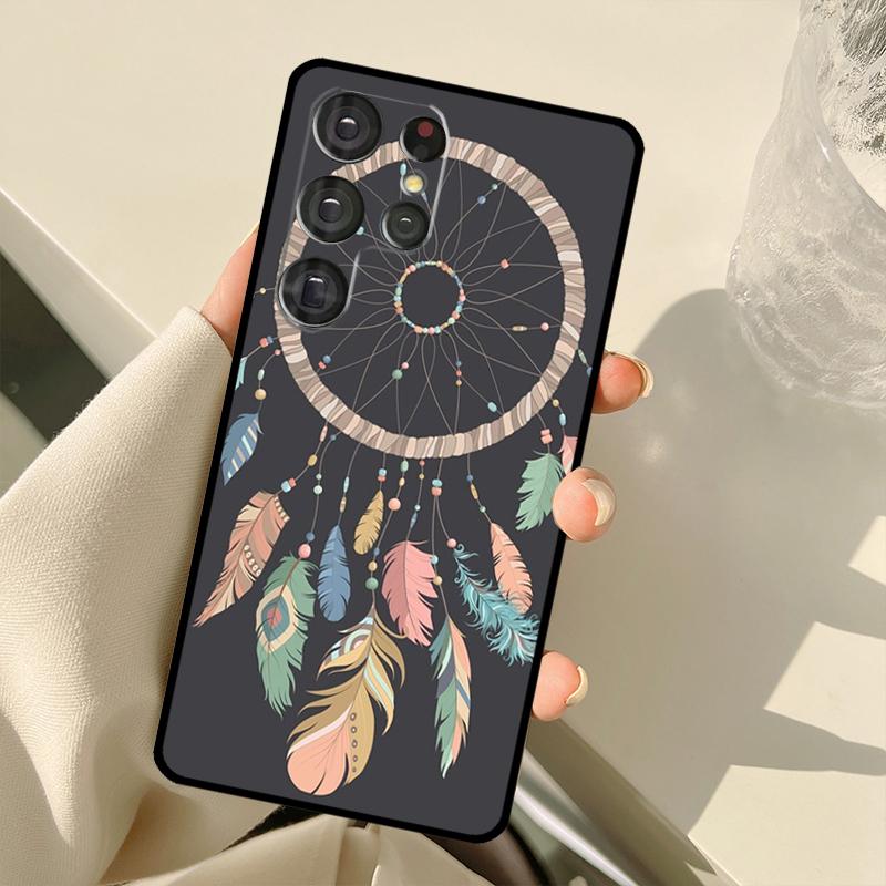 Dream Catcher Feather Wolf Case For Samsung Galaxy S22 Ultra S21 S20 S24 S25 Ultra S9 S10 Plus S23 FE S25 FE Back Cover