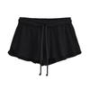 BM Sense Waffle Low Waist Shorts Gyaru Wind Drawstring Casual Pants Women Summer Loose Slimming Wide Leg Sports Pants