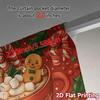 2D Flat Printing  JIT 2pcs   Curtains (Without Rod) Gingerbread Cheer Popular Fashionable Curtains 100% Polyester Curtains