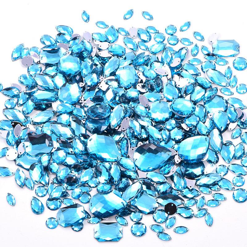 Mixed Shape Imitation Table Double Hole Mesh Hand Seam Drill Acrylic Drill, Special-Shaped Drill Diy Accessorie Flat Bottom Drill Beauty Sticker Drill