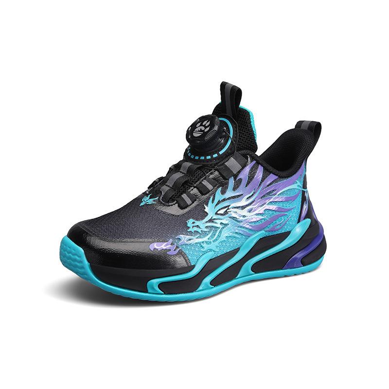 Year of the Dragon Limited Boys' Shoes Summer New Mesh Breathable Children's Sports Shoes Medium and Older Children's Training Non-slip Bask
