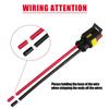 MUYI 2 Wire Connector 16AWG 5 Kits 2 Pin Waterproof Connectors With 10Cm Pigtail 1.5Mm Series Rubber Seal And Electrical Terminals