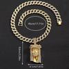 Men'S Jewelry Accessories Personality Exaggerated Human Avatar Pendant Alloy Rhinestone Hip Hop Personality Men'S Necklace Pendant Necklace
