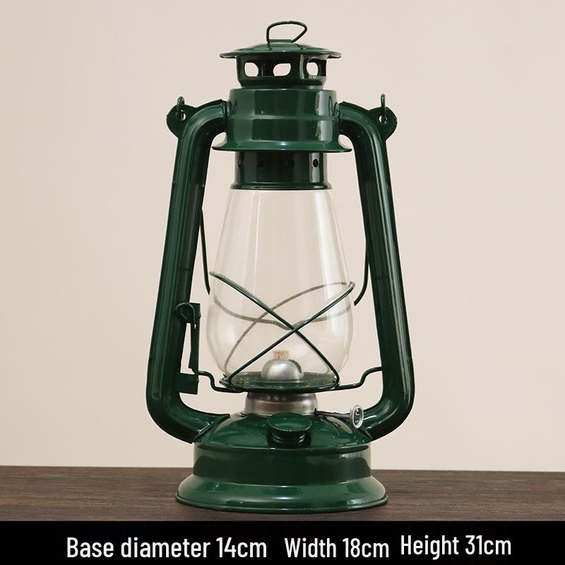 Retro Nostalgic Multi-Color Kerosene Horse Lamp - Portable Outdoor Camping & Decorative Lamp