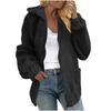 Womens Fleece Jacket Zip Up Jackets Lightweight Plush Coat Casual Outerwear Shaggy Fall Winter Coats