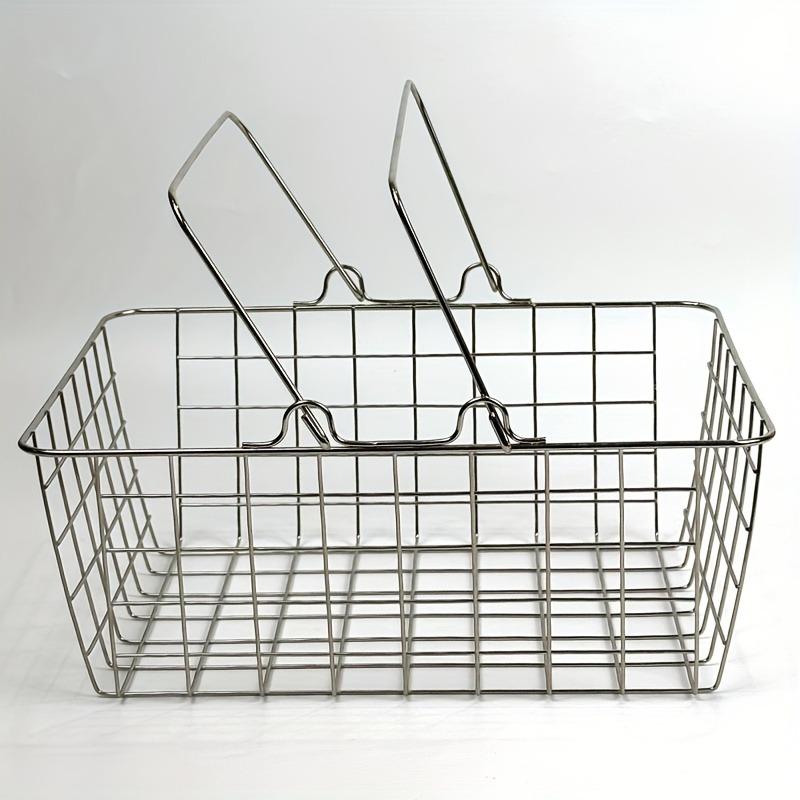 2 Pack Modern Stainless Steel Storage Basket for Books Clothing Etc. Versatile Storage Bin for Home and Car Use Rust-proof Shelf
