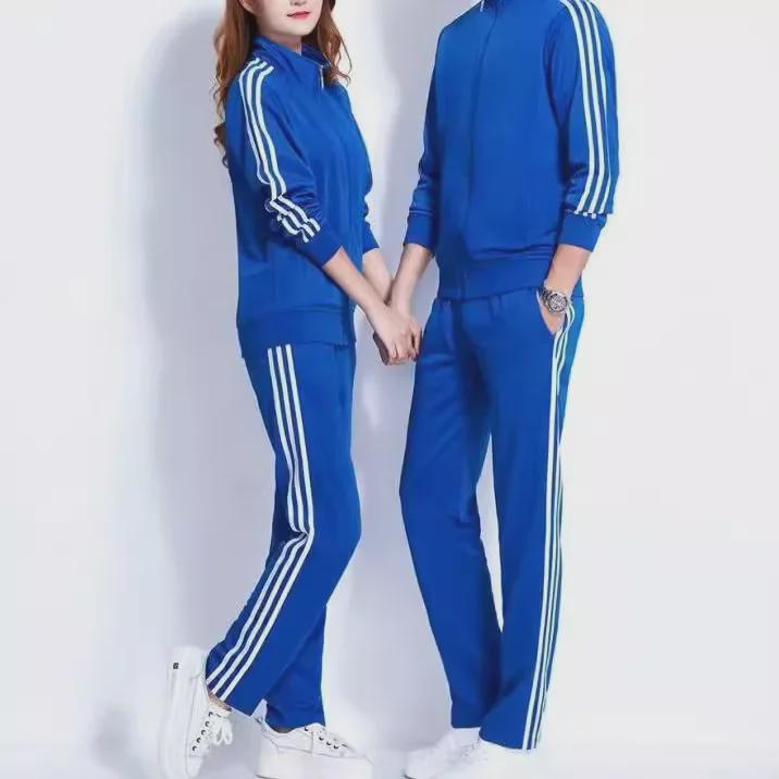 Set Sport Casual de Toamnă pentru Cupluri – Costum 3 Piese Mărimi Mari pentru Alergare în Aer Liber