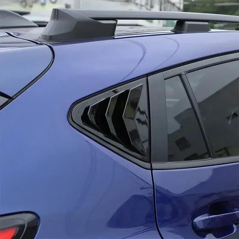 For Subaru Crosstrek 2024 ABS Plastic Rear Window Quarter Louver Scoop Cover Side Vent Trim Car Adhesive Accessories