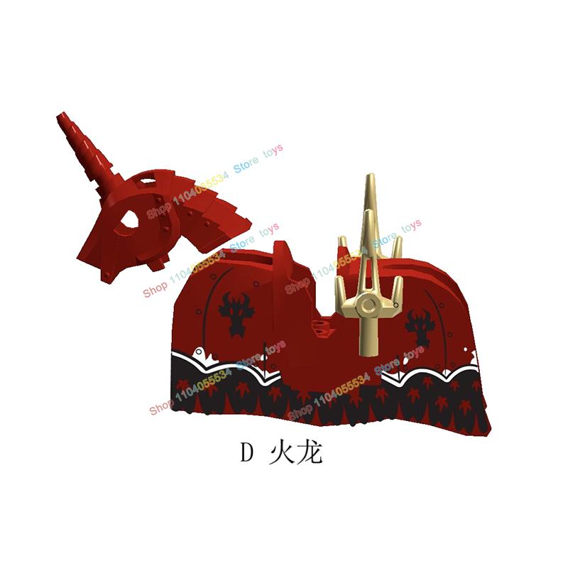 MOC Medieval Military Series Castle Roman Knight Horse Saddle Soldiers War Horses Building Block Accessories Kids Education Toy