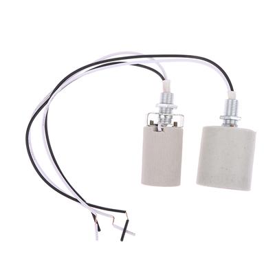 Led Işık Seramik Vidalı Isıya Dayanıklı Adaptör Ev Kullanımı Soket Yuvarlak E14 Lamba Tabanı E27 Lamba Duyu Kablolu