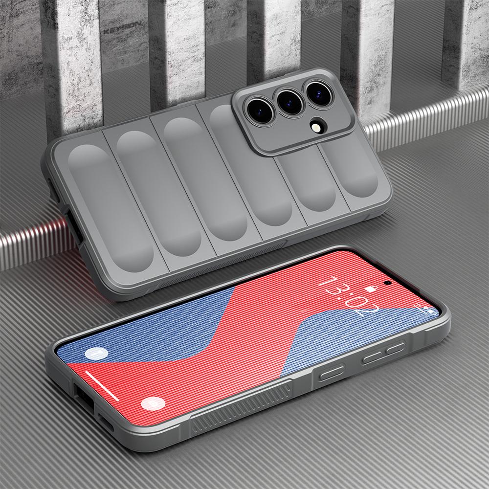 KEYSION Shockproof Matte Case for Samsung S25 Ultra 5G S25+ Plus Anti-skid Soft Silicone Phone Back Cover for Galaxy S24 FE 5G