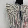 1 Pair Golden Angel Wings Beads Embroidered Patch Clothing DIY Repair Applique