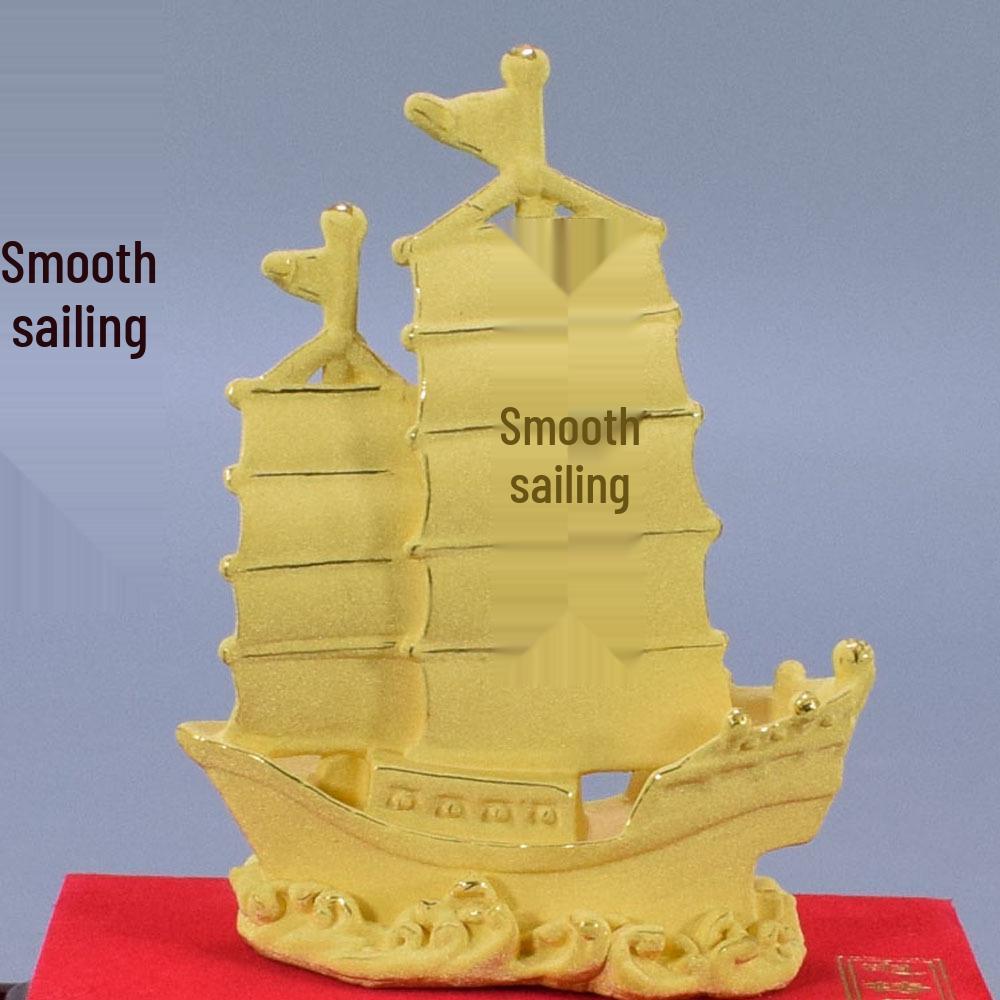 Smooth Sailing Sailboat Figurine: Office, Lobby, or Housewarming Gift H141