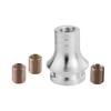 Universal M12x1.25 Thread Manual Gear Shifter Shift Knob Boot Retainer with 3 Adapters Silver Aluminum Alloy
