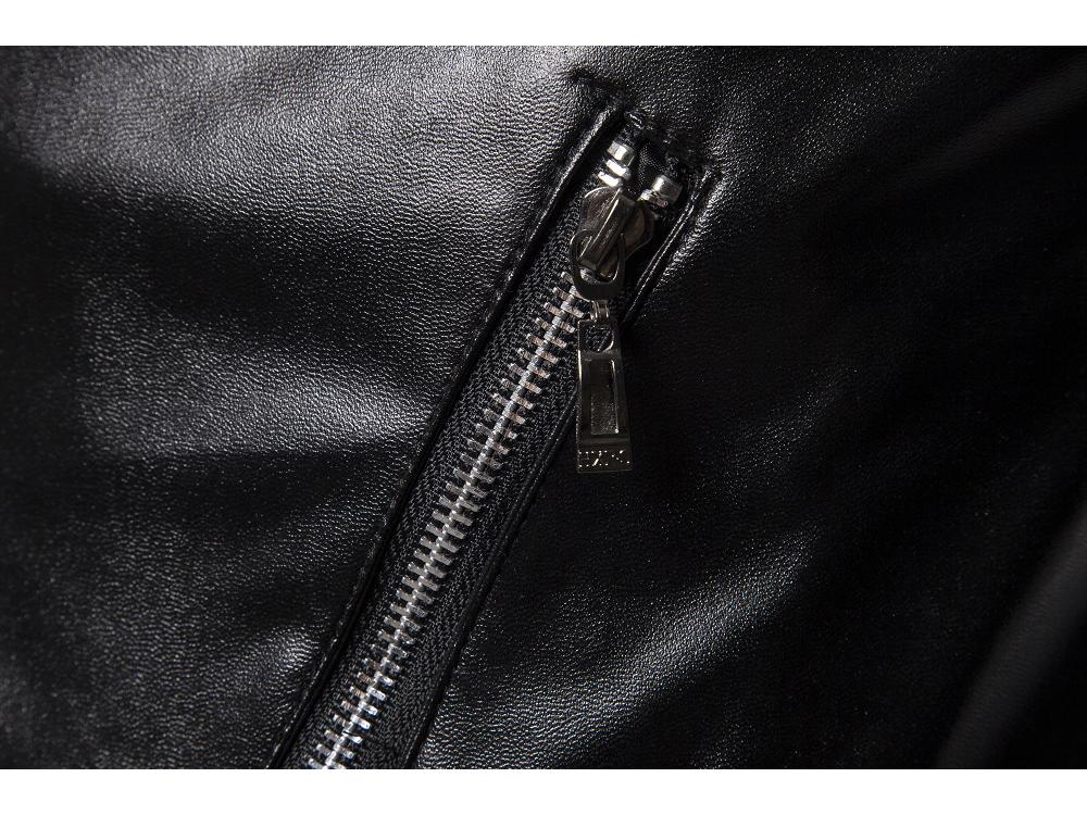Men's 2023 Winter Casual PU Leather Jacket with Zipper Details