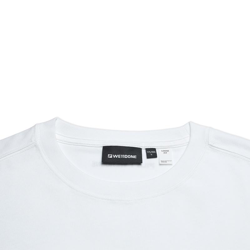FILA × WE11DONE Fashion Trendy Minimalist Classic Casual Versatile Comfortable Loose Fit Crew Neck Short Sleeve T-Shirt Unisex tops F11U626106F-WT