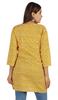 Moomaya Womens Tops Rayon Block Print Tunic 3 4th Sleeve Tunic Summer Blouse