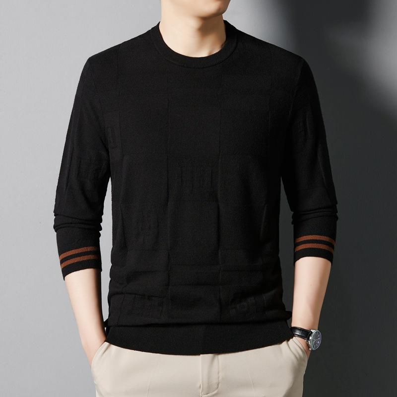 

Трикотаж для мужчин на весну и осень, новая молодежная мужская футболка с длинным рукавом, модная корейская версия, с круглым вырезом, одинаковые базовые рубашки для мужчин 190/3XL