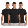 Herren 3-teiliges Mock-Neck Kurzarm-T-Shirt Lässiges einfarbiges Slim-Fit Oberteil Unterhemd Set