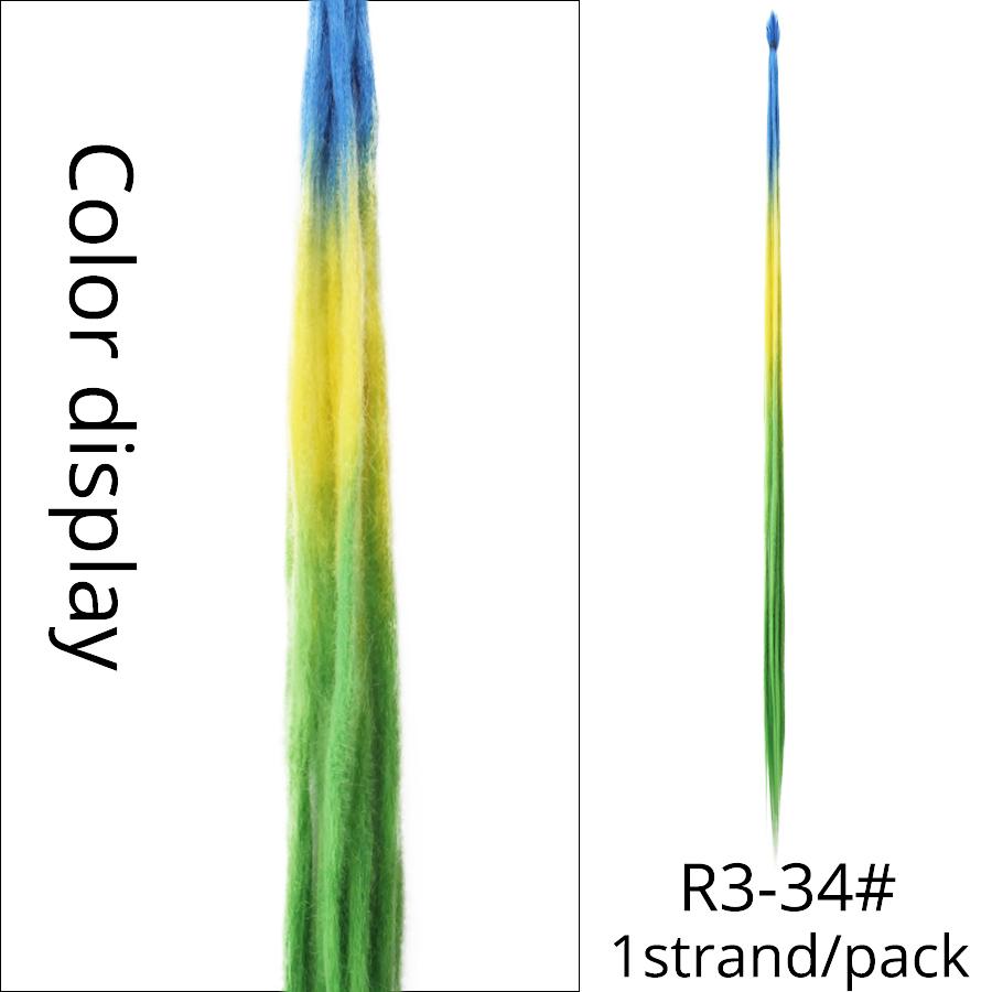 Estensioni Dreadlock fatte a mano al 100% Moda Reggae Capelli 20 pollici Morbidi Dreadlock all'uncinetto Trecce Capelli Ombre Colore 5 Pz / lotto