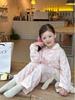 Girls' Spring/Autumn Cartoon Pajama Set – Cute Long Sleeve & Pants for Indoors/Outdoors
