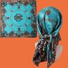 Women Custom  Scarf Printing Summer Square Satin Scarves Designer Square Silk Like Head Scarf for Hair Wrapping