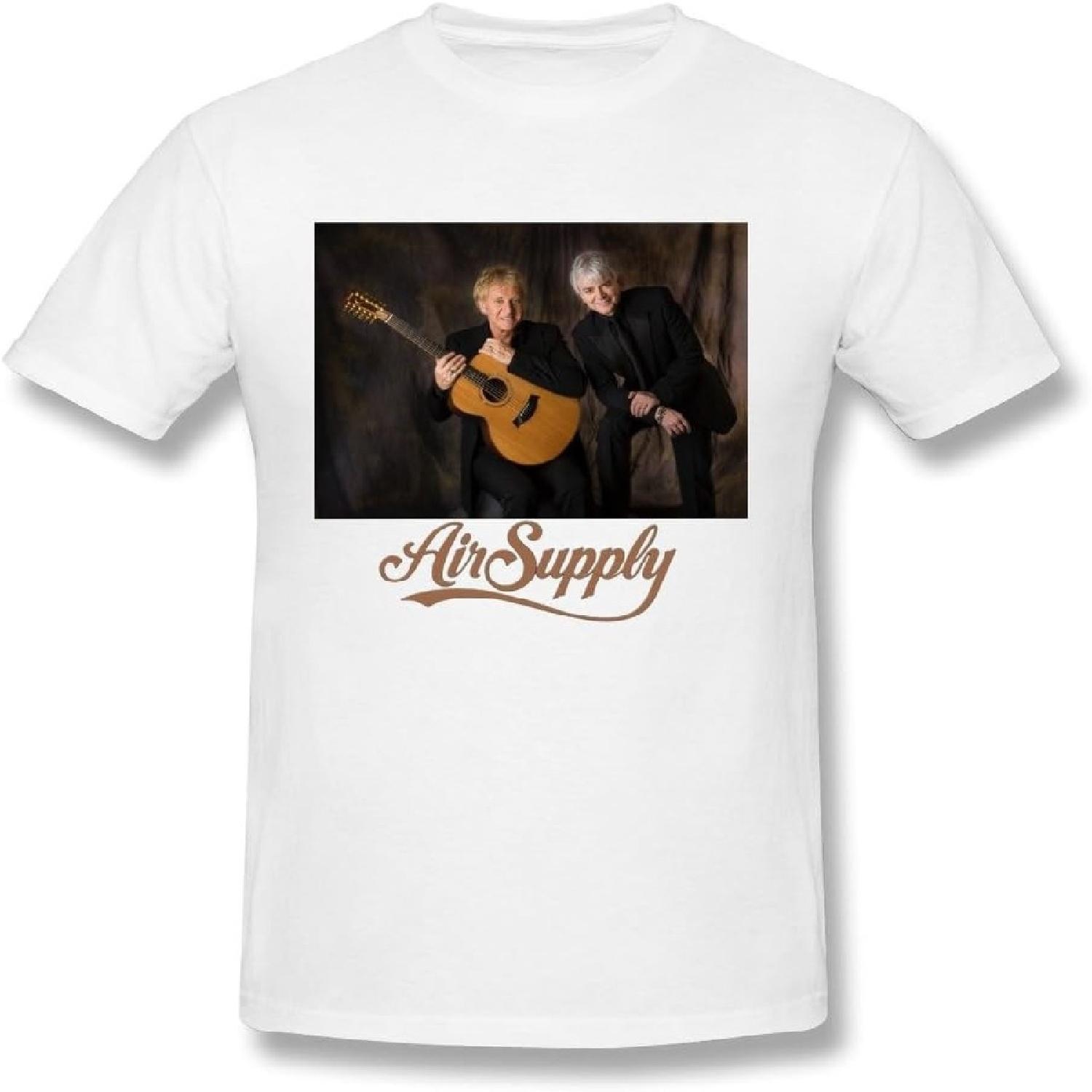 Hsuail Men s Air Supply Band T-Shirt White US Size XL XXXXXL белый