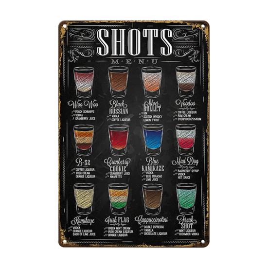 Настенная оловянная картина, износостойкая, закругленная, угловая, металлическая, красивые вывески, домашний утюг для офиса 20x30cm