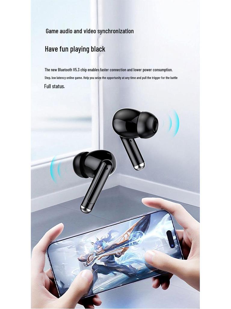 S56 Bluetooth 5.3 TWS Earphones: Digital Display, In-Ear, Waterproof, Ultra-Long Battery, USB-C