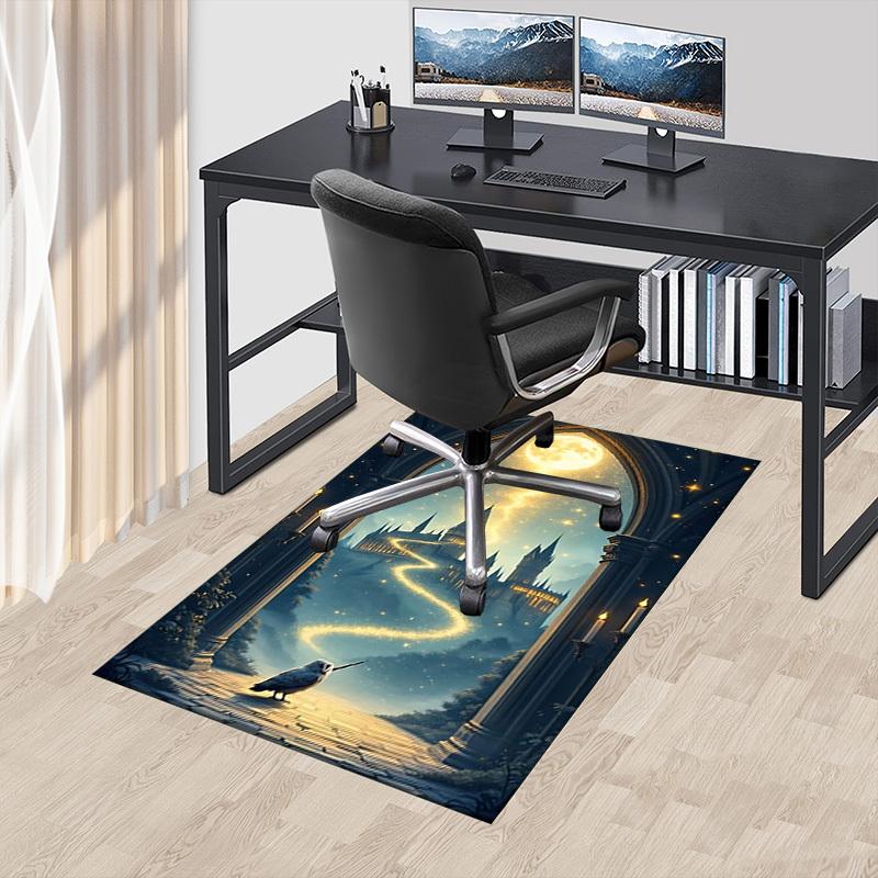 1pc Longing for the Castle Carpet, for Home & Office Decor, Desk Chair Carpet, Festive Gift,Conference Room CarpetL1084