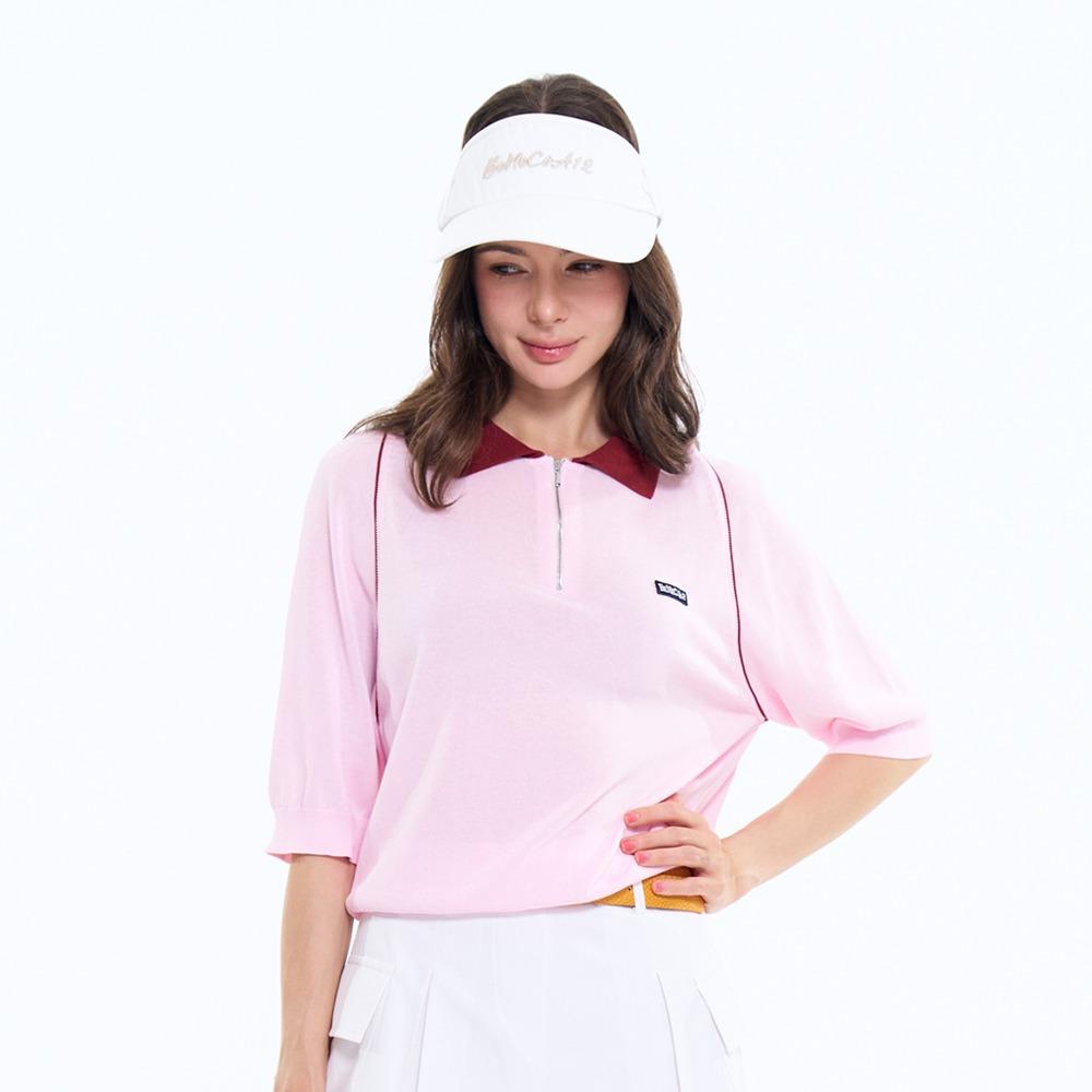 BENECIA12 Raglan Zipper Pink