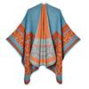 New women's shawl Yunnan travel photo wear cloak retro imitation cashmere split shawl