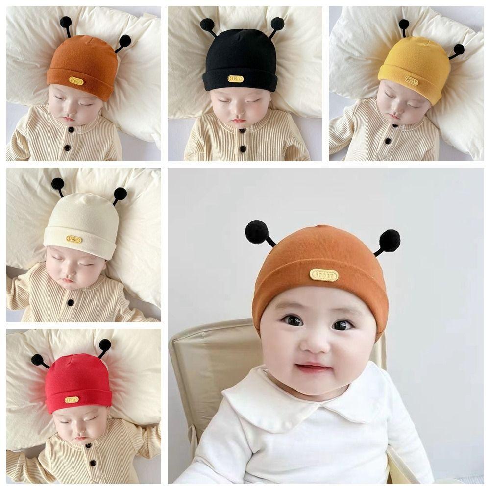 Cotton Baby Fetal Cap 0-12Months Newborn Hats Windproof Boneless Muslin Hats Protection