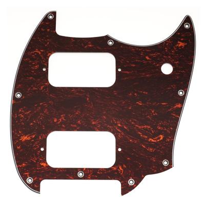 Musiclily Pro Mustang HH Pickguard for Squier Sonic Mustang Electric Red Tortoiseshell 9-hole Guitar, 4-ply