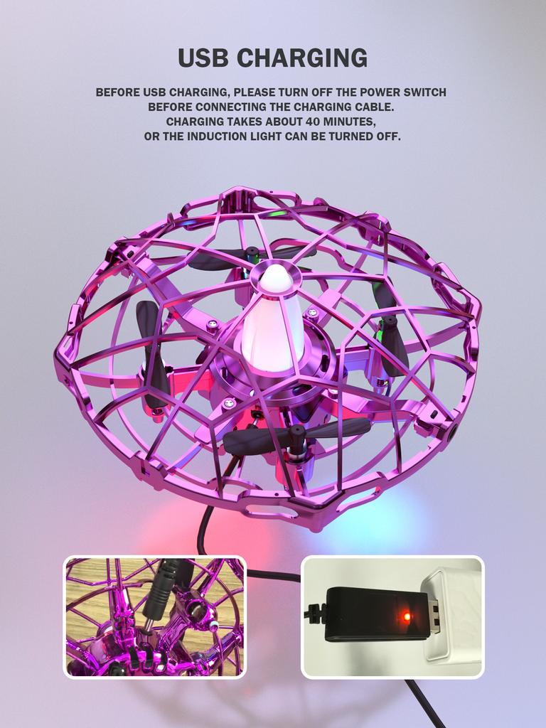 2.4G RC Drone with Hand Throw Launch, One Key Return, Altitude Hold, Cool Toys Gifts for Teens Boys Girls