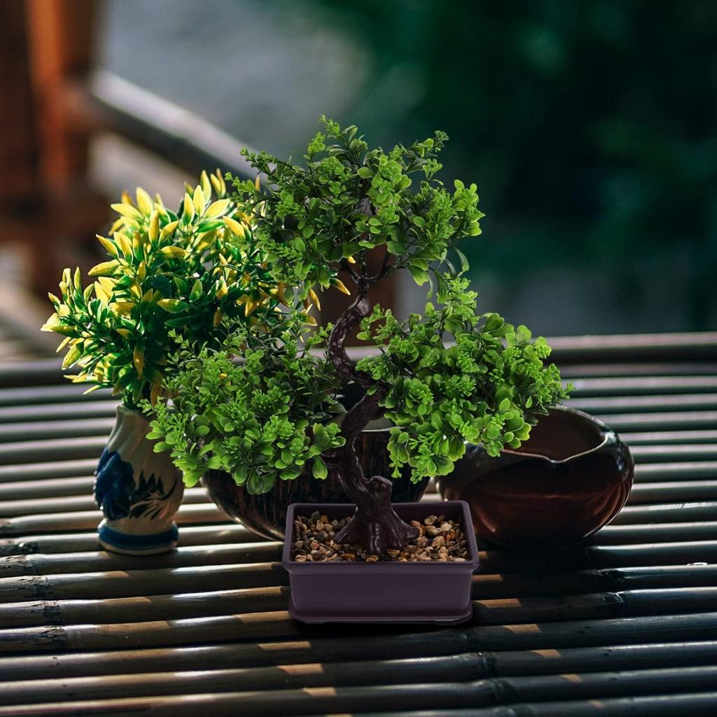 Artificial Bonsai Simulation Green Plants for Home Decoration Faux Potted Plants for Office and Garden No Maintenance Required