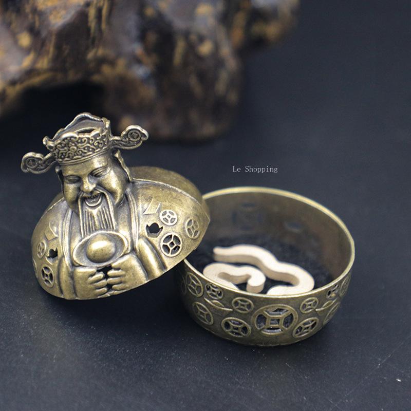 The God of Wealth/Ingot Shape Incense Burner Household Indoor Incense Slice Cone Incense Retro Censer Tabletop Small Decoration