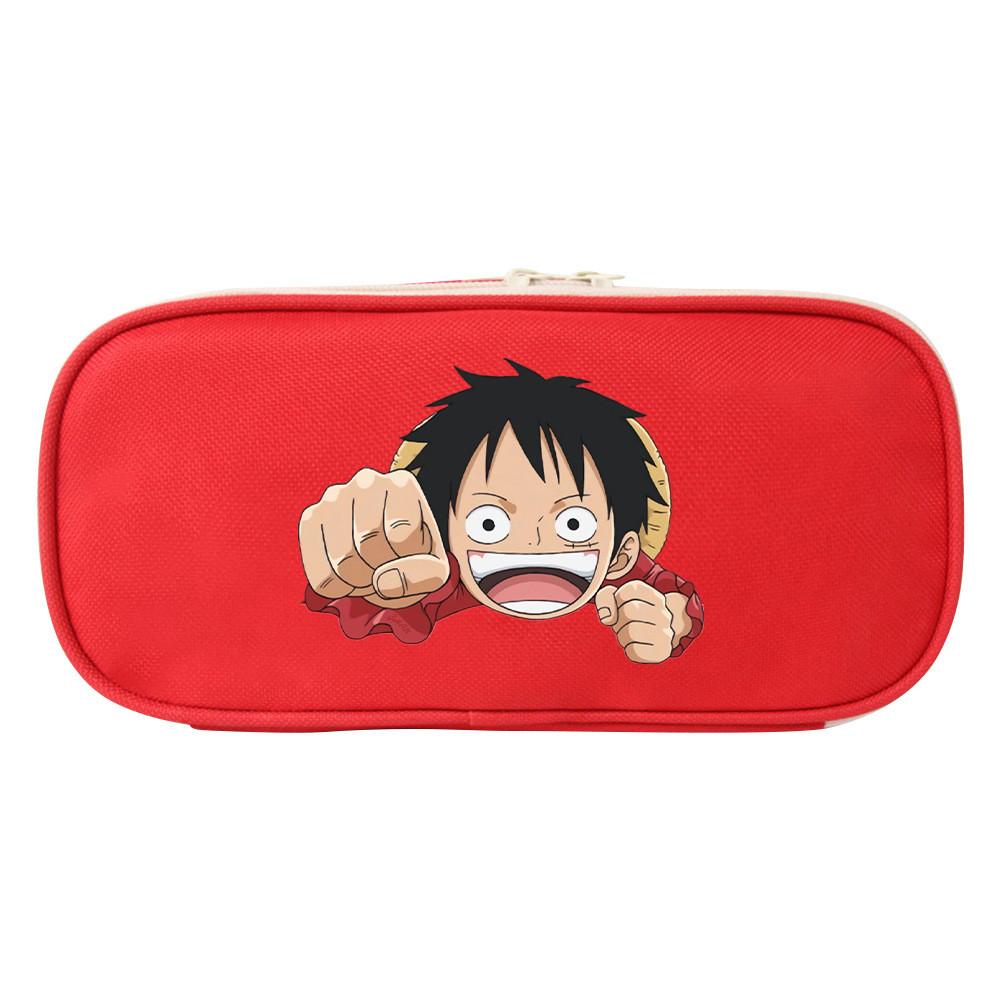 

Piece One Pattern Printing Canvas Stationery Bag Student Pencil Case Fashion Red 1