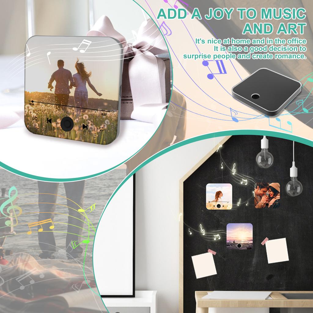 Personalized Music Player Fridge Magnet DIY Photo Album Fridge Stickers Plaque Magnet Player for Home Decoration Christmas Gifts