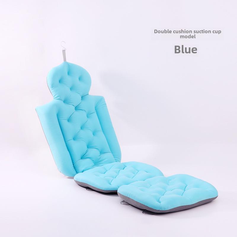 Adult Non-Slip Extended Bath Mat with Suction Cups for Sitting and Lying