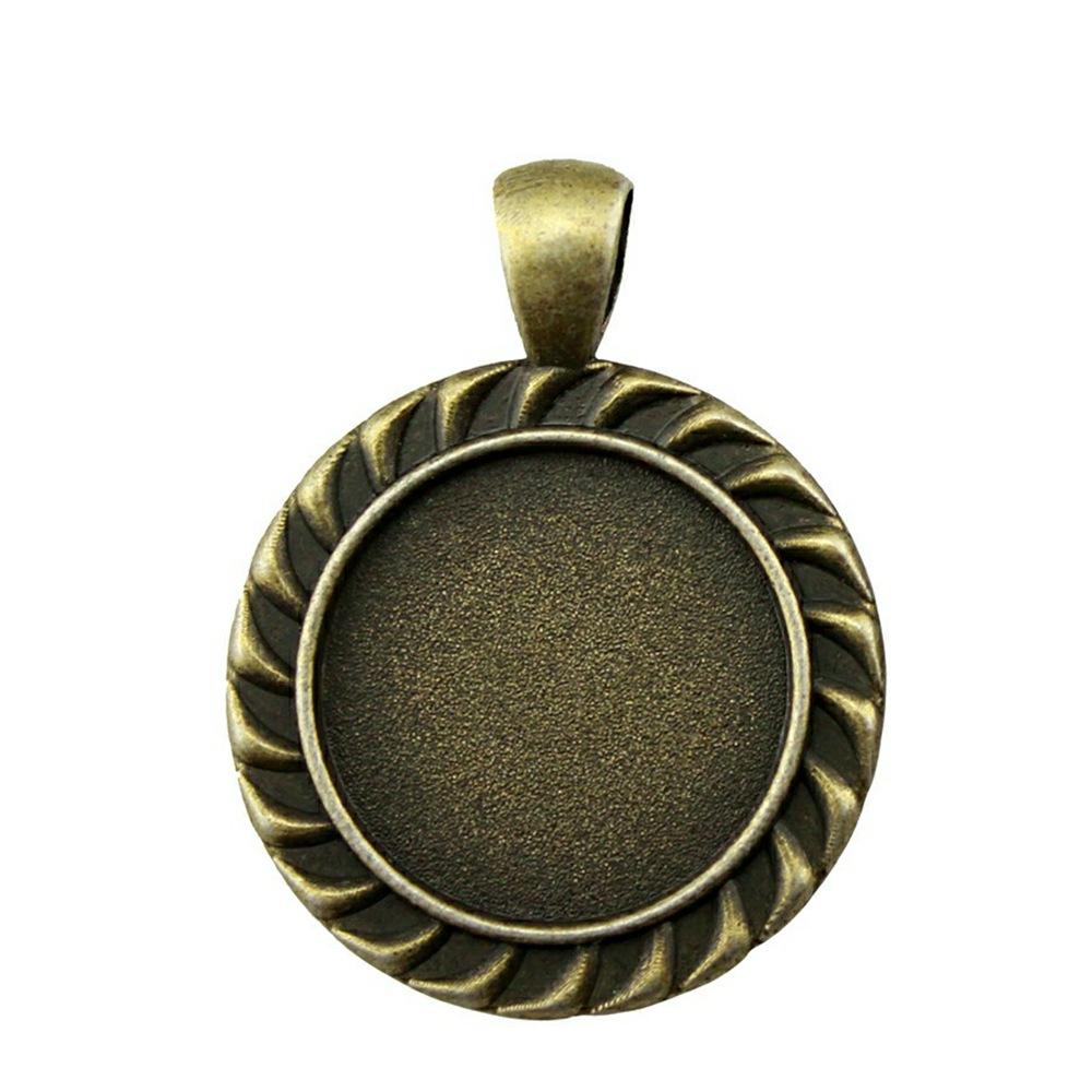 10 Stück 20mm Innenmaß Antik-Bronze Farbe 34 Stil Cabochon Fassung Anhänger Passend für 20mm Glas Cabochon