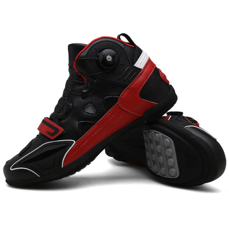 Unisex Buty Wysokie Buty Motocyklowe Obrotowy Guzik Motocyklowe Jazda Wyścigi Buty Terenowe