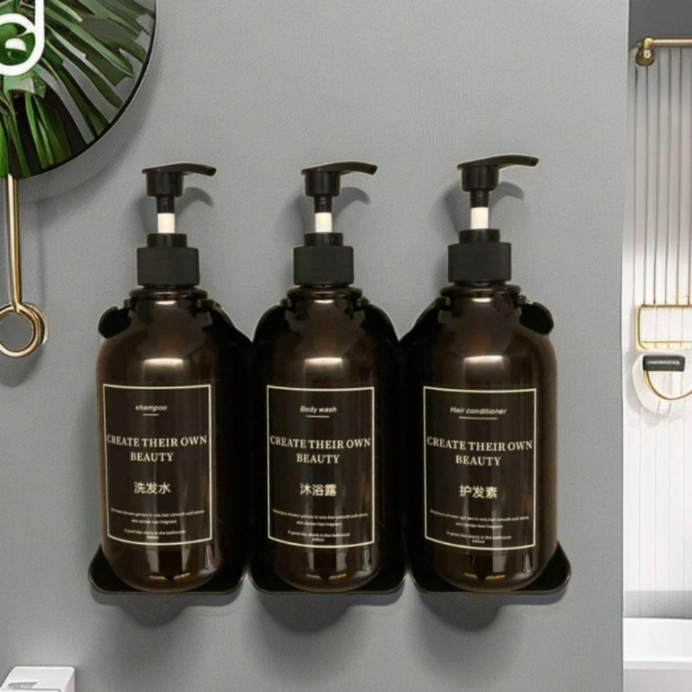 Hand Press Wall Mounted Soap Dispenser Lock Hand Sanitizer Jar Refillable Bottle Holder  Hotel