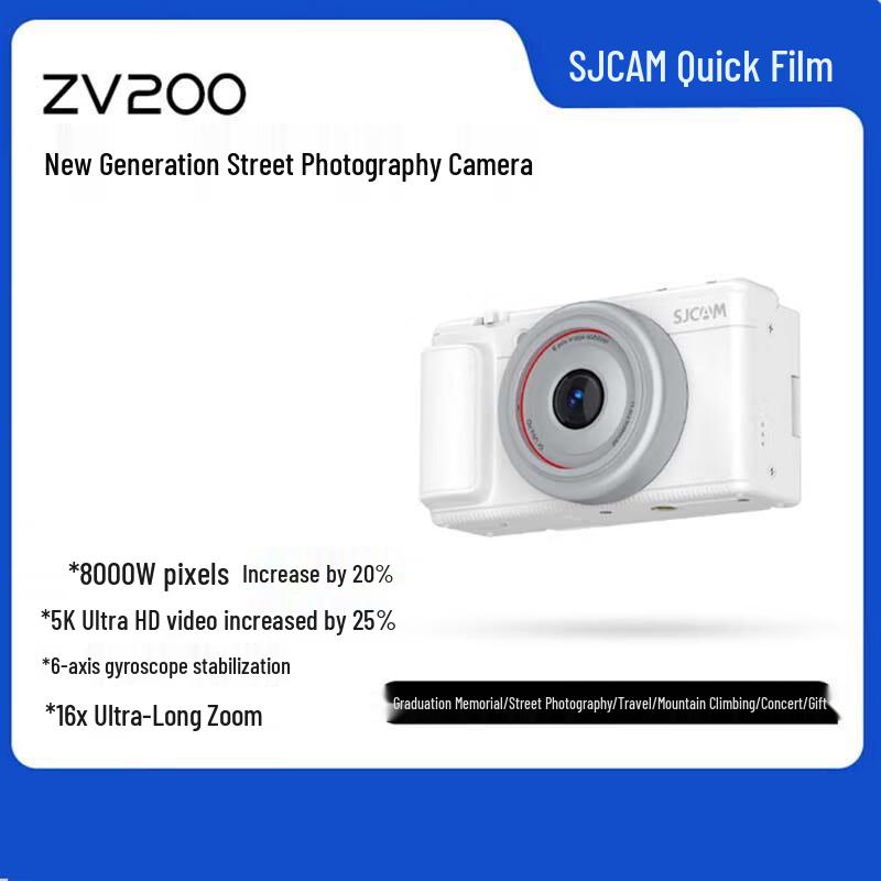 

SJCAM ZV200 80MP Mirrorless Digital Camera (CN version)