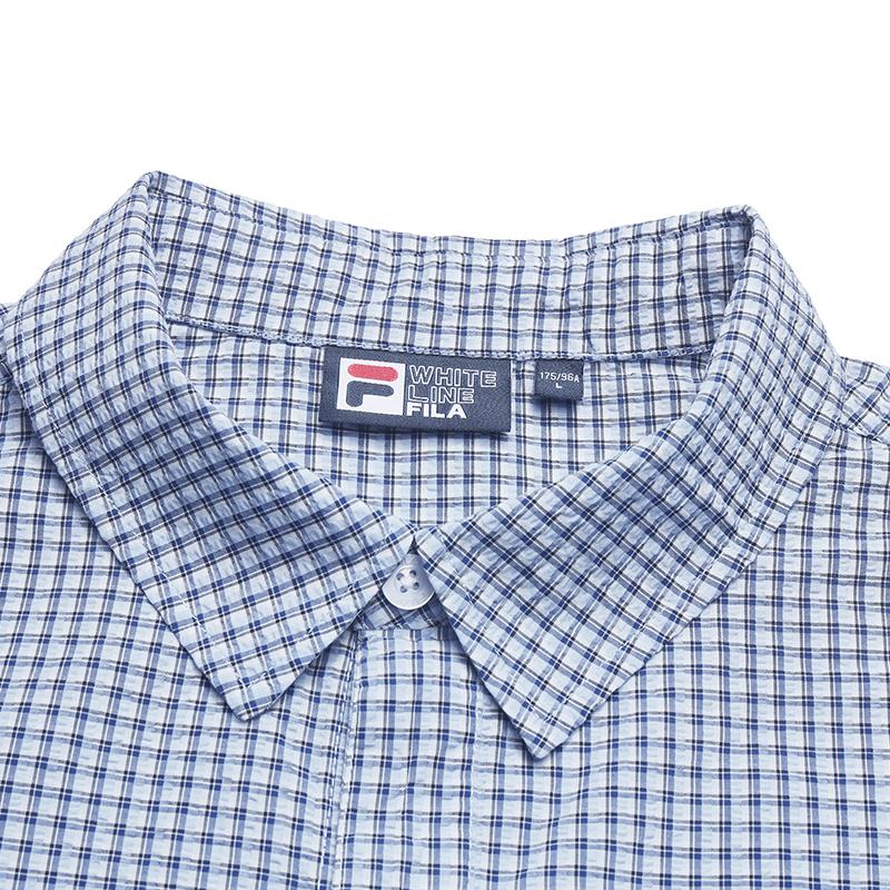 Fila Heritage Fashion Classic Trendy Simple Plaid Casual Versatile Comfortable Loose Woven Long Sleeve Shirt Men Shirts F11M628411FBU