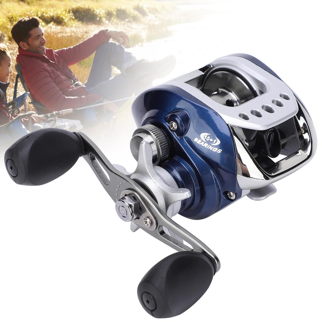 LV100 Metal Casting  Reel 6.3:1 Speed Ratio 10+1BB Magnetic Force Brake Fishing Wheel(Right Hand Type )