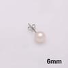 925 Sterling Silver Jewelry Natural Round Pearl Earrings Jewelry For Women 6-8-10mm Freshwater Simple Pearl earring Friend Gift