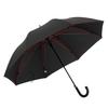 Large 65cm Jump Rain Black with Red 8 Perfect for Commuting and Model Wind-Resistant, Men's Umbrella, Long, One-Touch Umbrella, Ribs, Flip-Resistant,